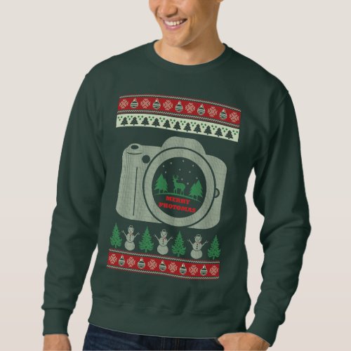 Photographer Ugly Christmas Funny Style Sweatshirt