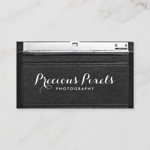 Photographer Vintage Camera Leather Photography Business Card