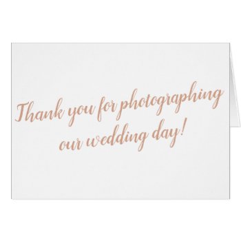 Photographer Wedding Thank You Card by Apostrophe_Weddings at Zazzle