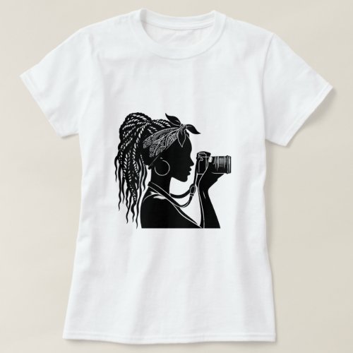 Photographer with Braids T_Shirt