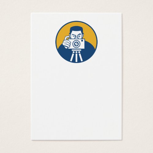 Photographer With Camera Retro Business Card Templates