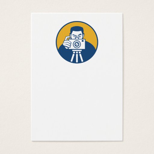 Customizable Photographer With Camera Retro Business Card Templates