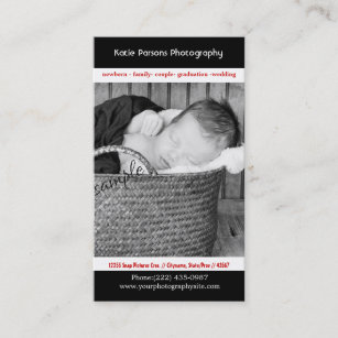 Photographer with Large Sample Photo Business Card