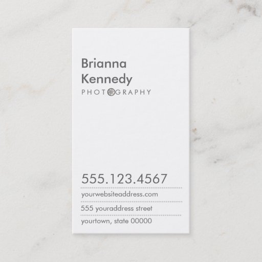 Customizable Photographers Business Card