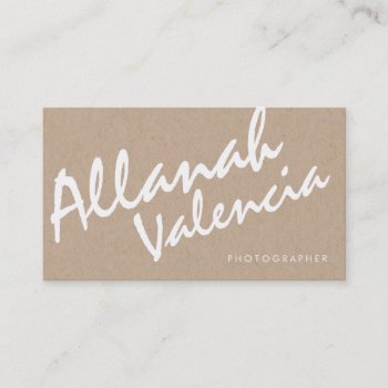 Photographers Name Typography Business Cards by Pip_Gerard at Zazzle