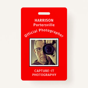 Photographers Photo Company Logo Template ID Badge