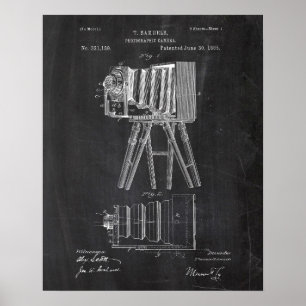 Photographic Camera Patent Poster
