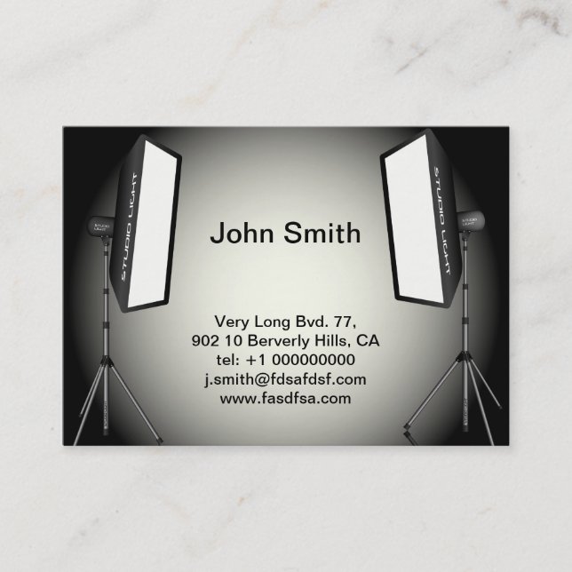 Photographic Lights Business Card (Front)