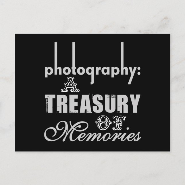 Photography A Treasury of Memories Postcard (Front)