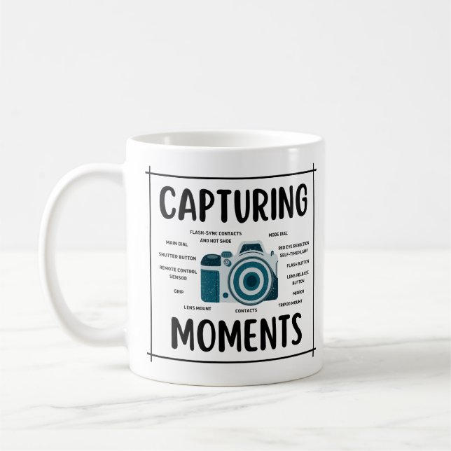 Photography Anatomy, Capturing Moments Coffee Mug (Left)