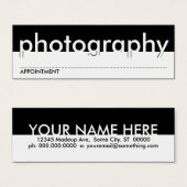 photography appointment card (Front & Back)