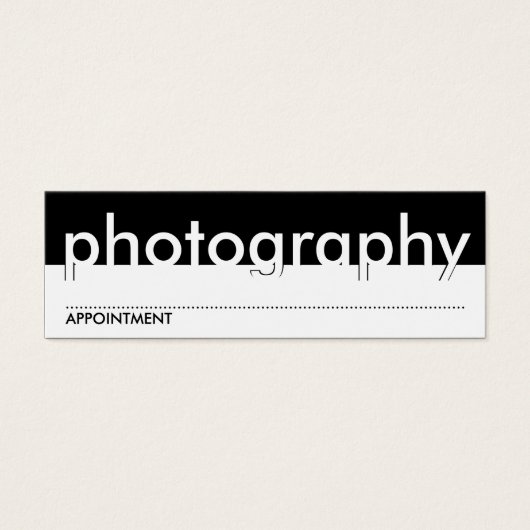 photography appointment card (Front)