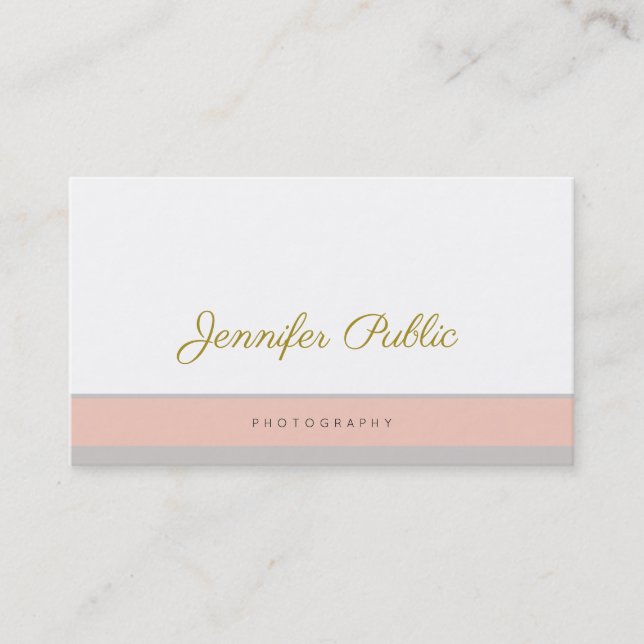 Photography Beauty Salon Hair Stylist Luxury Business Card (Front)