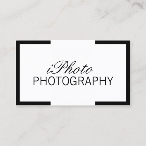 Black Border Minimal Photographer Business Card