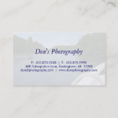 Photography Boating Business Card Nature (Back)
