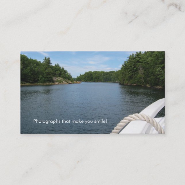 Photography Boating Business Card Nature (Front)