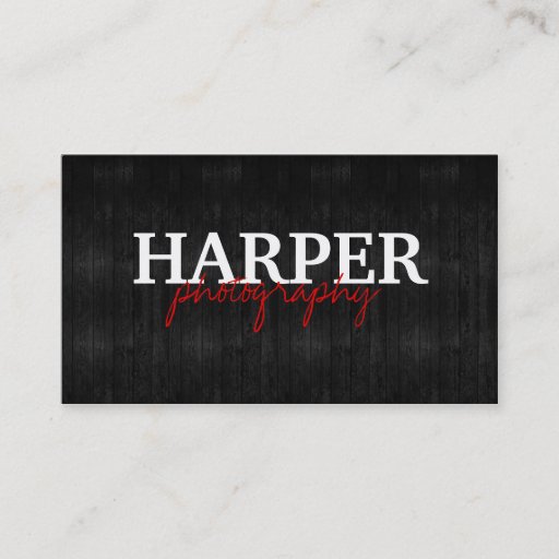 Customizable Photography Business Card