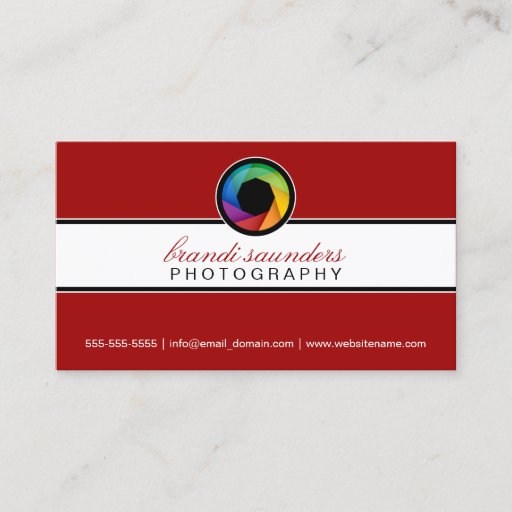 Customizable Photography Business Cards