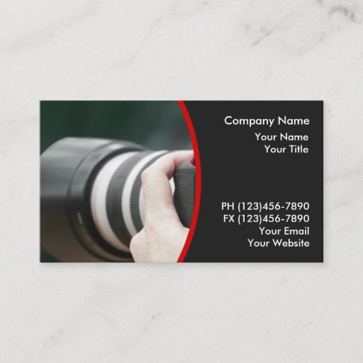 Customizable Photography Business Card
