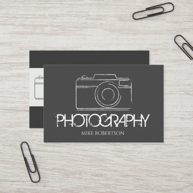 photography business card (Front/Back In Situ)