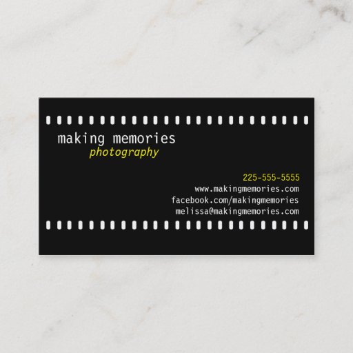 Customizable Photography Business Card Templates