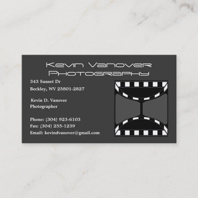 Photography business card (Front)