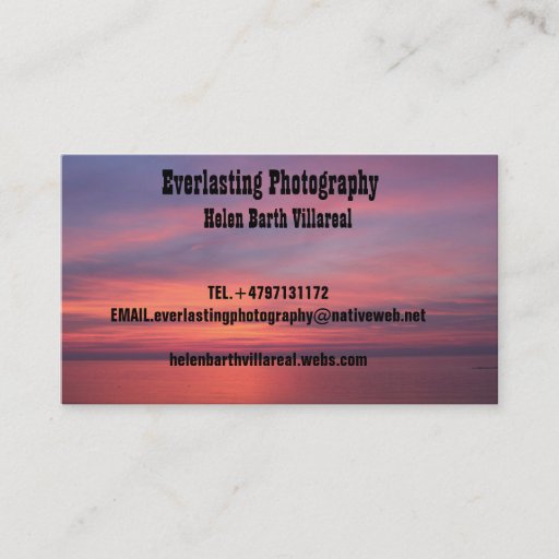 Customizable Photography Business Card