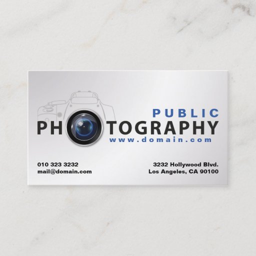 Customizable Photography Business Card