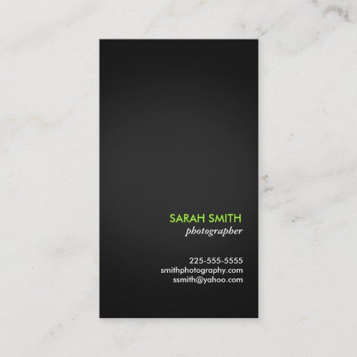 Customizable Photography Business Card