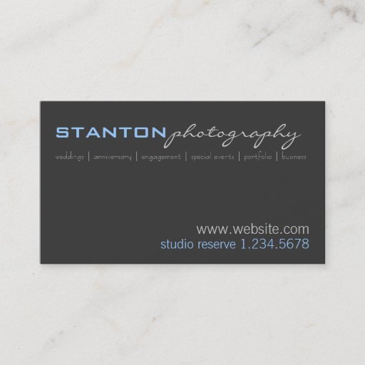 Customizable PHOTOGRAPHY BUSINESS CARD