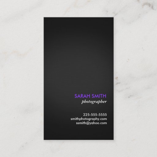 Customizable Photography Business Card