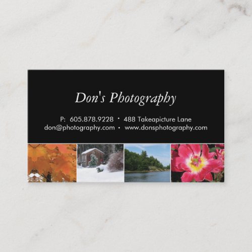 Photography Business Card 4 Seasons