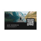 Photography Business Card | Black QR Code Photo