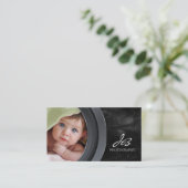 Photography Business Card Black Star Sky (Standing Front)