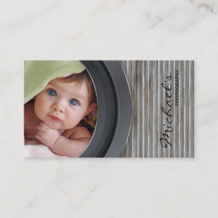 Photography Business Card Metal Fence Garage