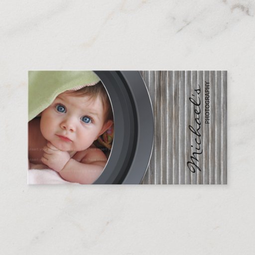 Customizable Photography Business Card Metal Fence Garage
