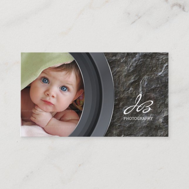 Photography Business Card Rock Stone (Front)