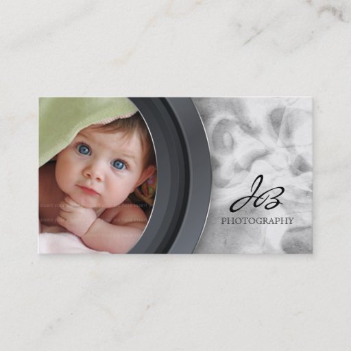 Customizable Photography Business Card Smoky Lights