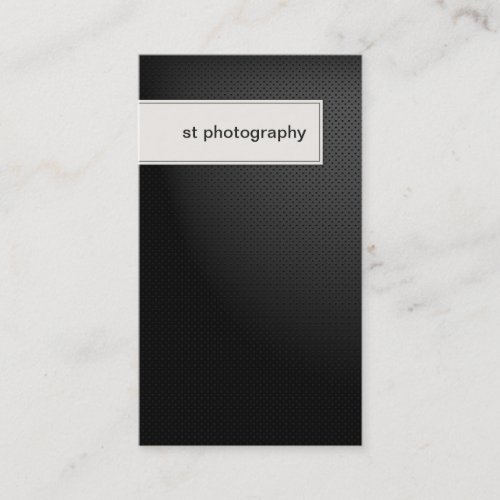 Photography Business Card Stylish Black Dots