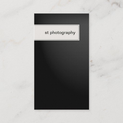 Customizable Photography Business Card Stylish Black Dots