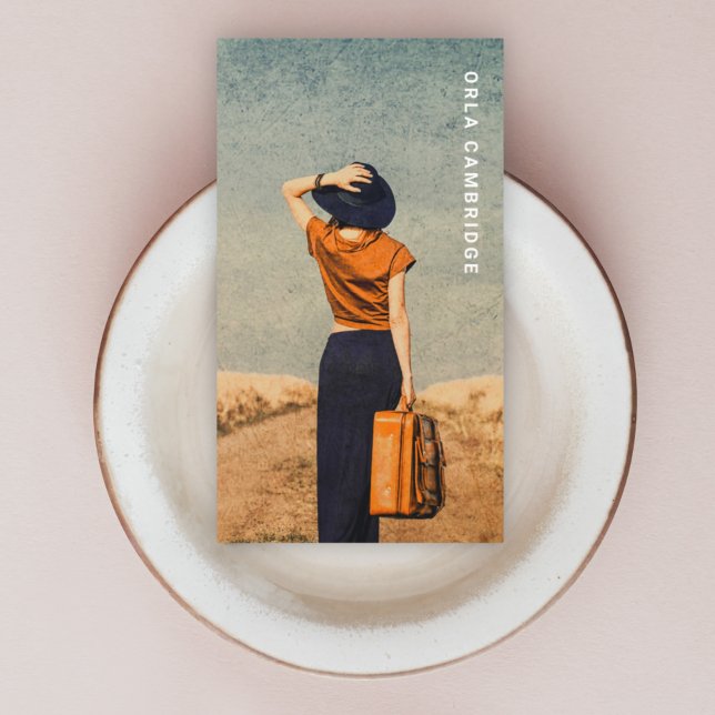 Photography Business Card | Vertical Full Photo (Modern minimalist personalized photography business card with an easy-to-customize design template)