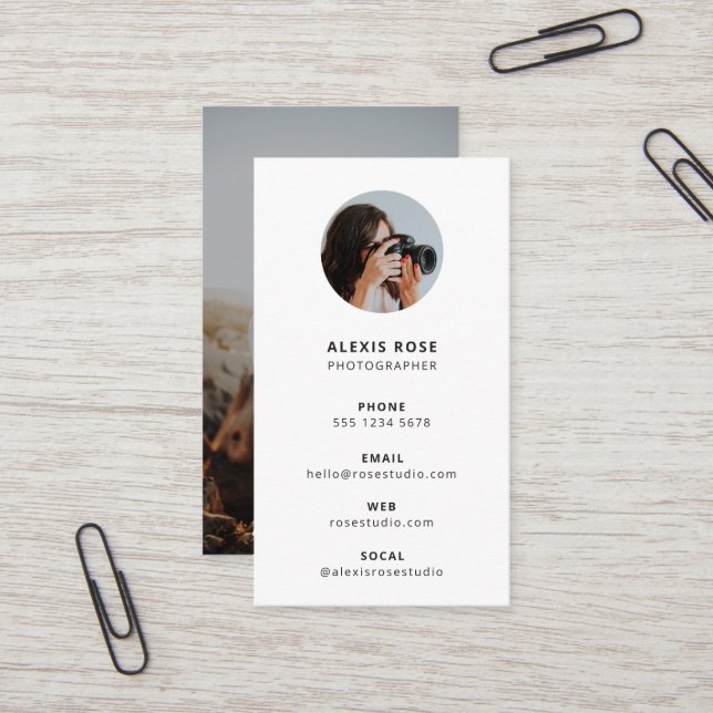 Photography Business Card | Vertical Photo Cards | Zazzle