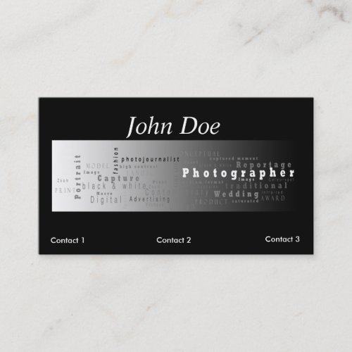 Photography Business card - white stripe