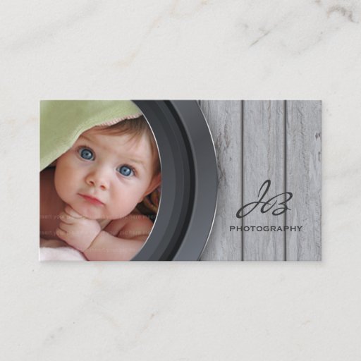 Customizable Photography Business Card Wood Photo Template