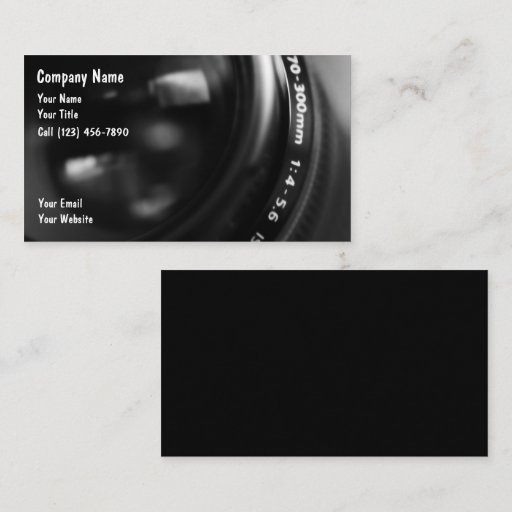 Customizable Photography Business Cards