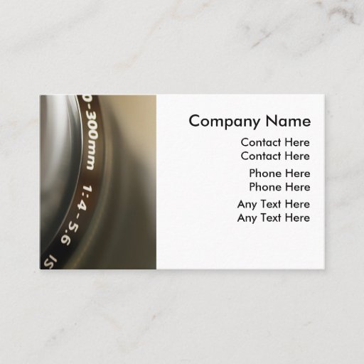Customizable Photography Business Cards