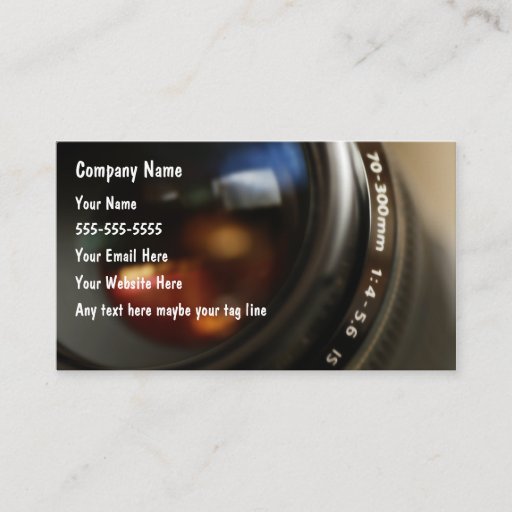 Customizable Photography Business Cards