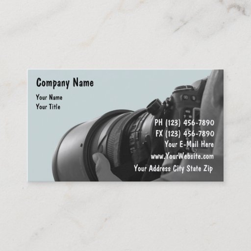 Customizable Photography Business Cards