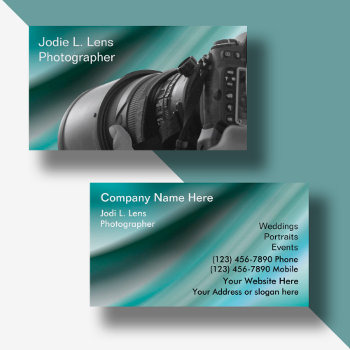 Photography Business Cards by Luckyturtle at Zazzle