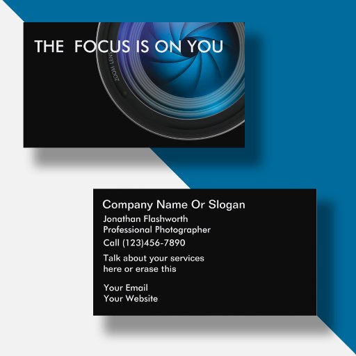 Customizable Photography Business Cards